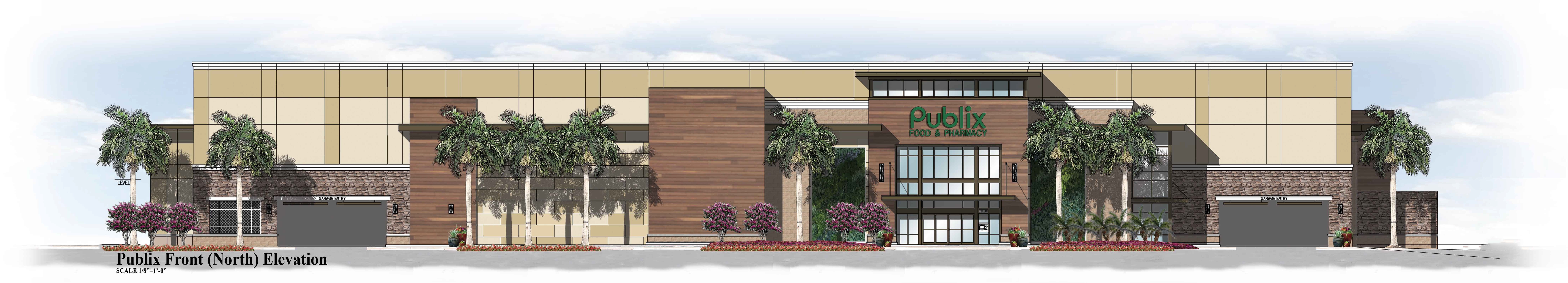 Rendering of Aventura shopping center with a Publix