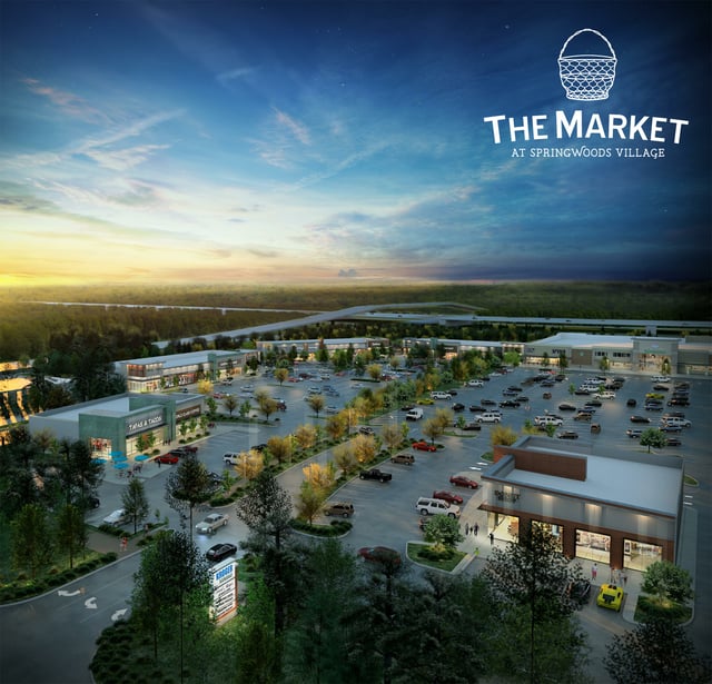 Rendering of the Market and Springswoods Village plaza