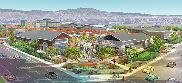 Digital rendering of the Village at Tustin Legacy.