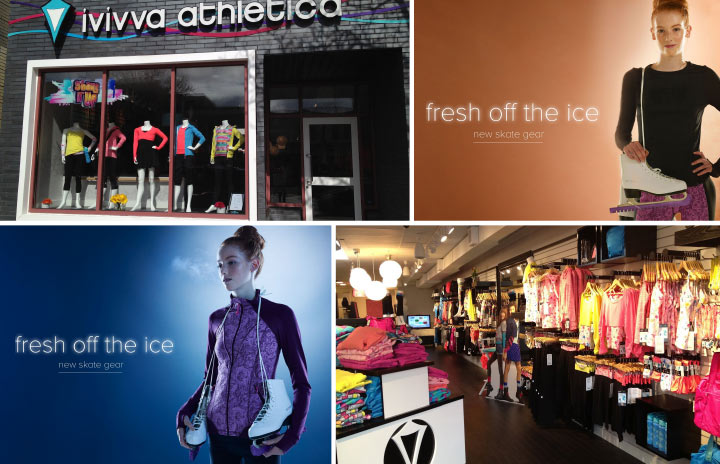 ivivva.com store front image collage and advertisements