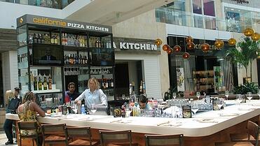 California Pizza Kitchen bar inside of mall