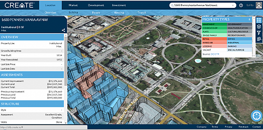 Screenshot of 3D tech tool Create being used to map future real estate