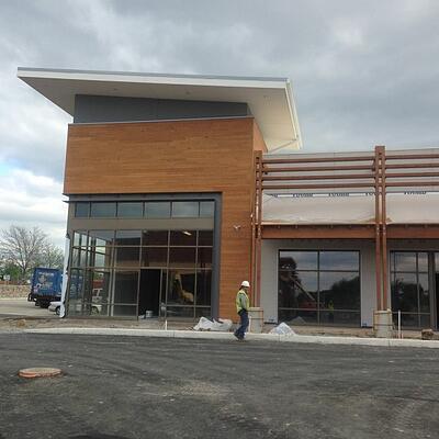 Belmont Chase Whole Foods construction progress of the building exterior