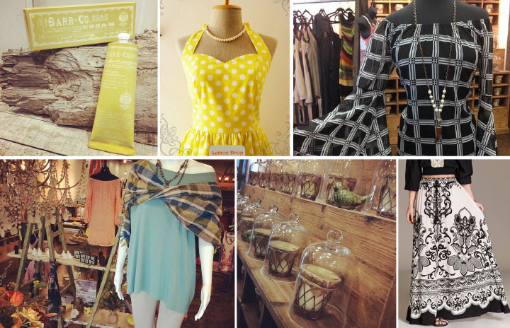 Lemon Drop Shoppe retail boutique image collage of store offerings