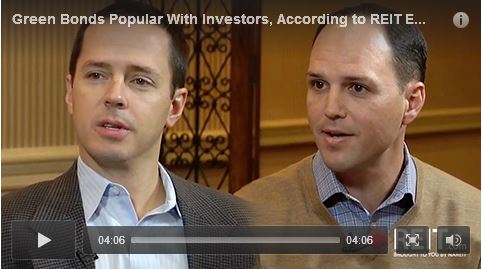Mark Peternell and Mike Mas at NAREIT conference video screenshot of green bonds popular with investors