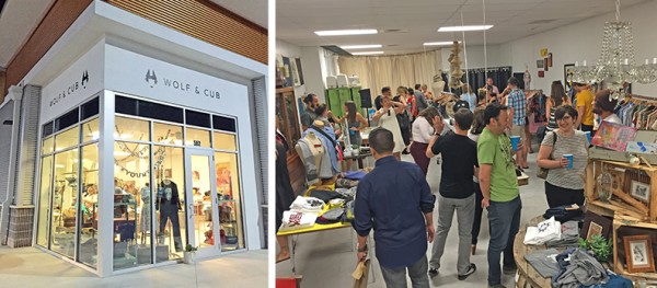 Wolf & Cub pop-up shop at Brooklyn Station on Riverside with a crowd shopping