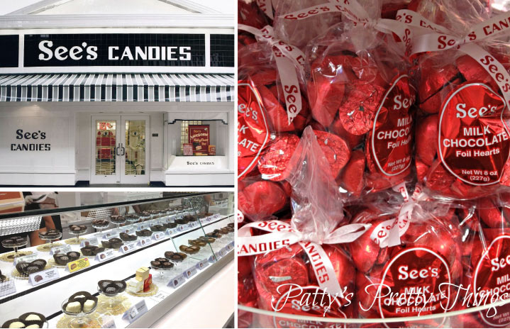 See's Candies inside of store and collection of chocolates