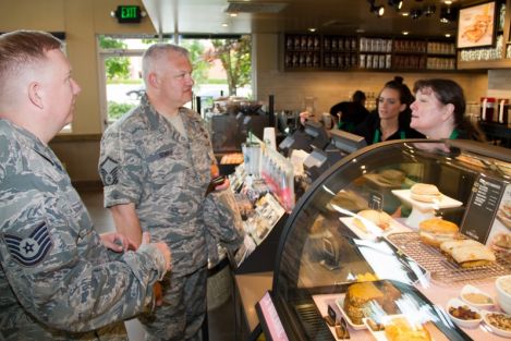 US Veterans in Starbucks location