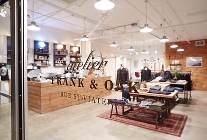 Frank and Oak atelier store front window