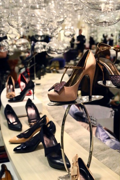 Lanvin shoes are displayed in the shoe department of Saks Fifth Avenue retail location