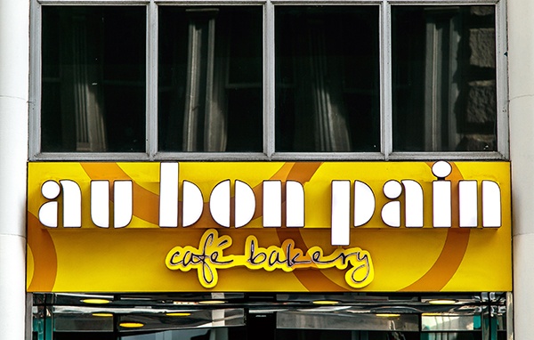 Au bon Pain cafe bakery signage 