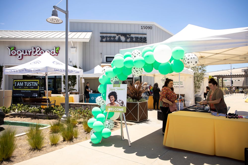 Yappy Summer event at the Village at Tustin Legacy outside Yogurtland