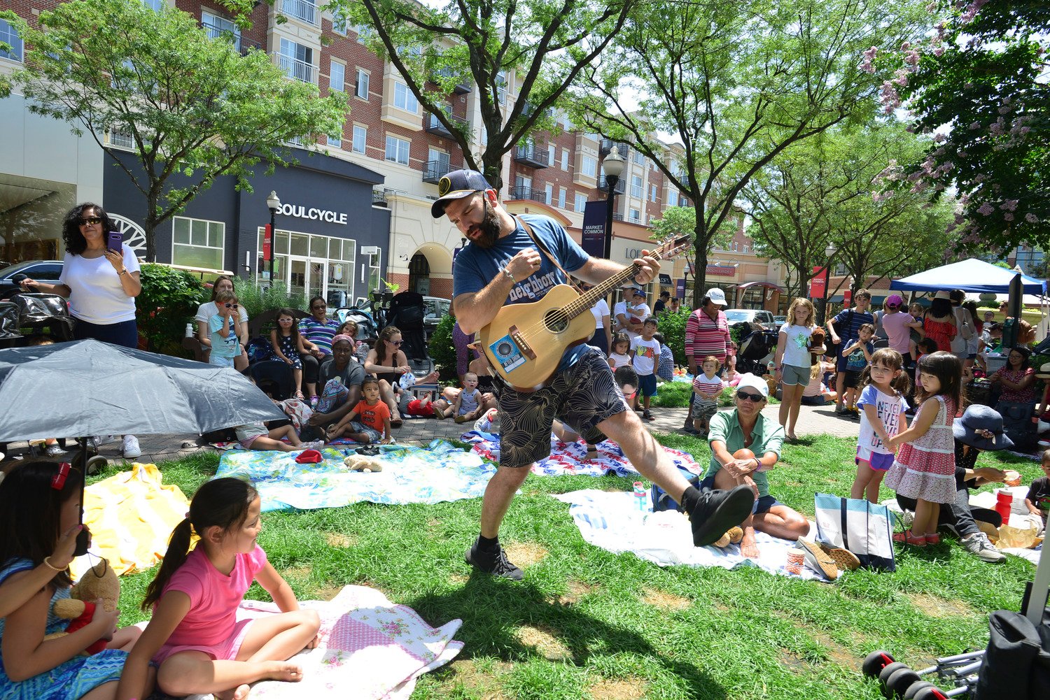 Musician Danny Schwartz on guitar