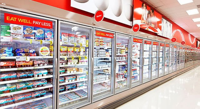 refrigerated section inside of Target store