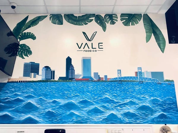 final mural for Vale Food Co by Angelina Kaduk