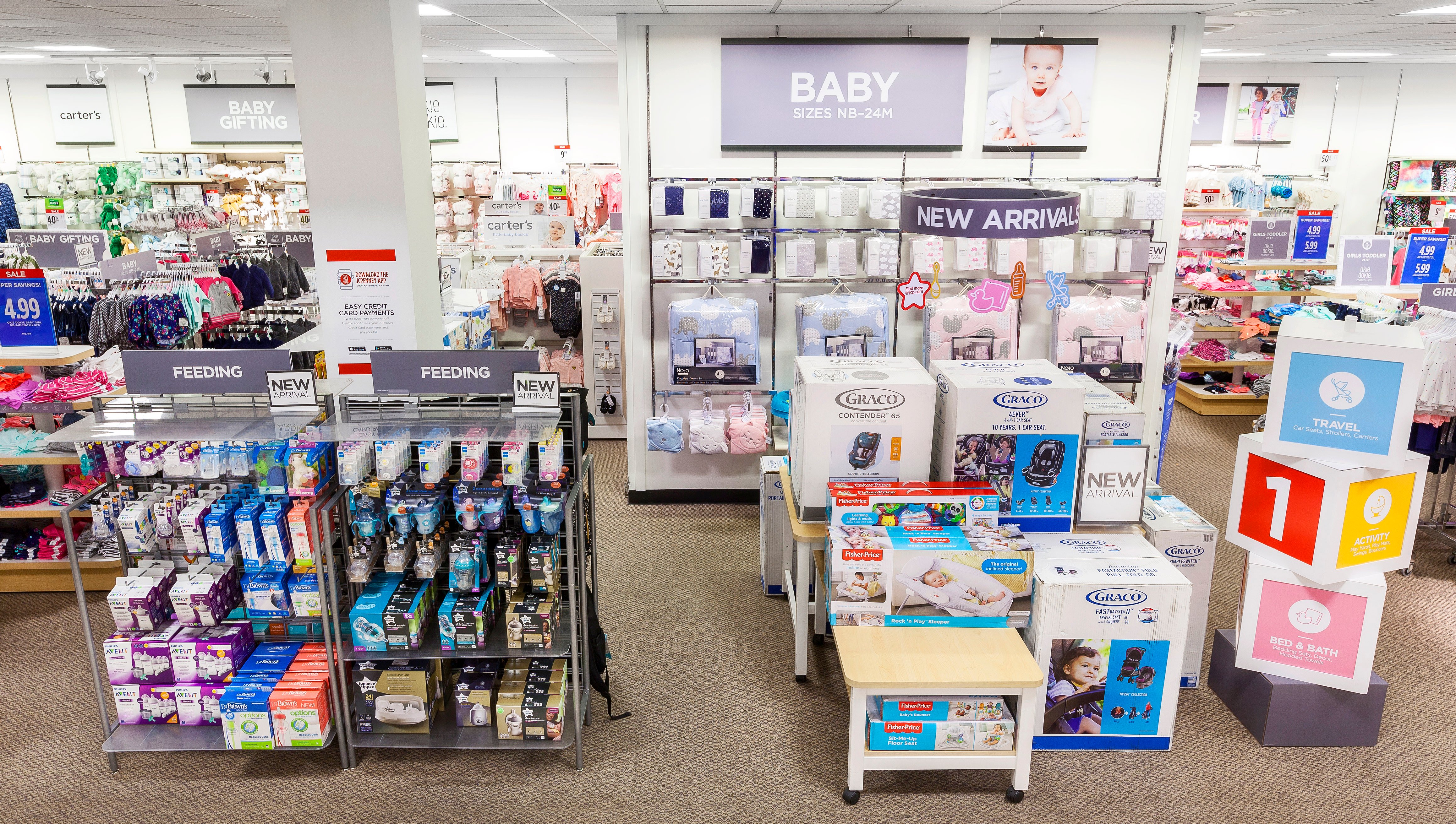 inside of JCPenney Baby section