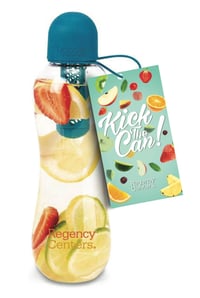 regency centers branded fruit water bottle