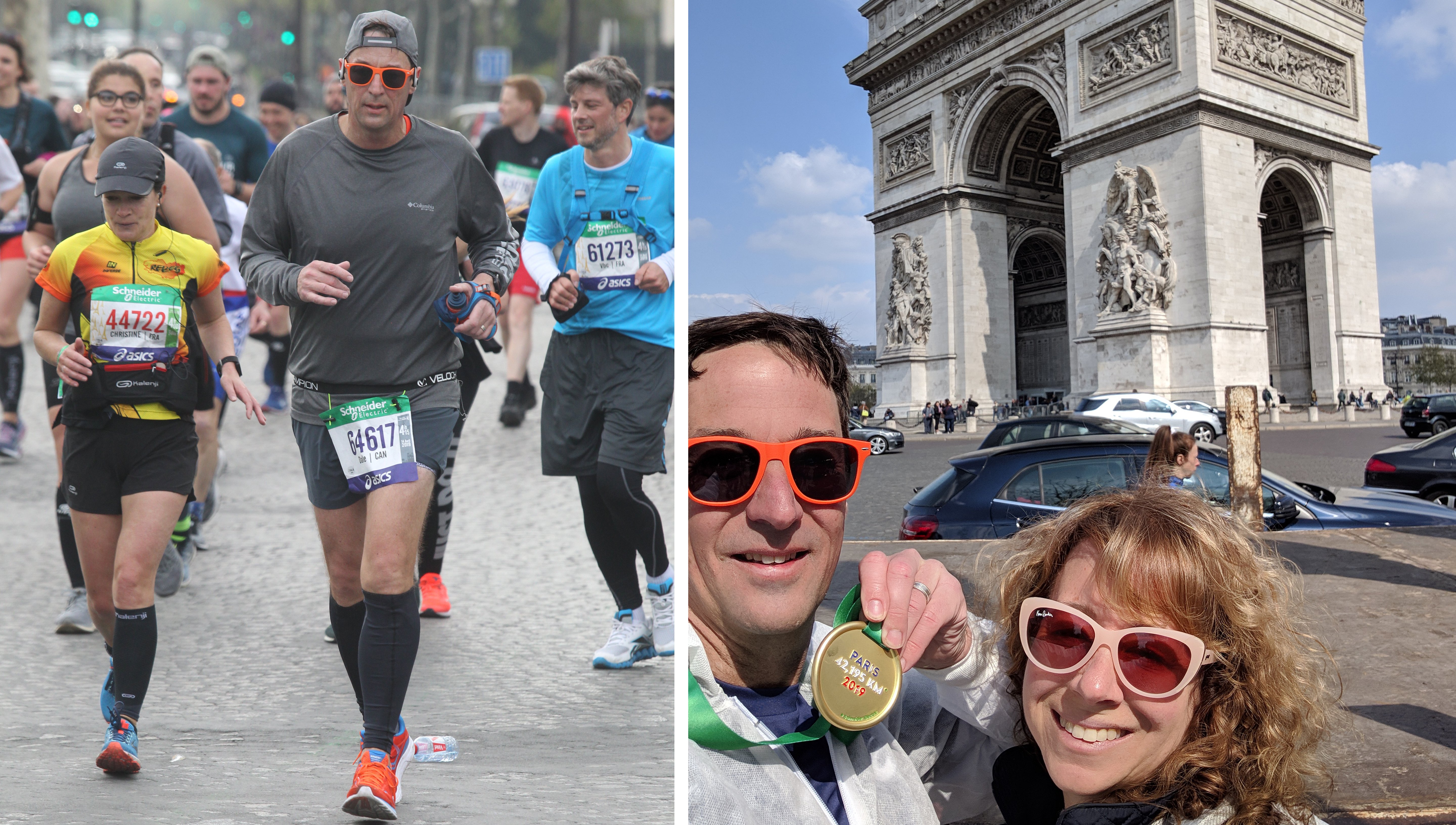 Dale running the Paris Marathon