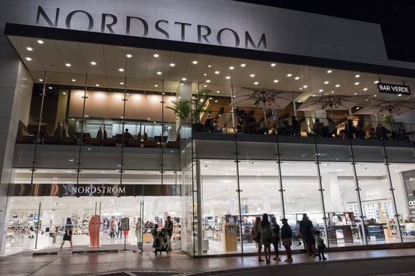 nordstrom storefront in a mall