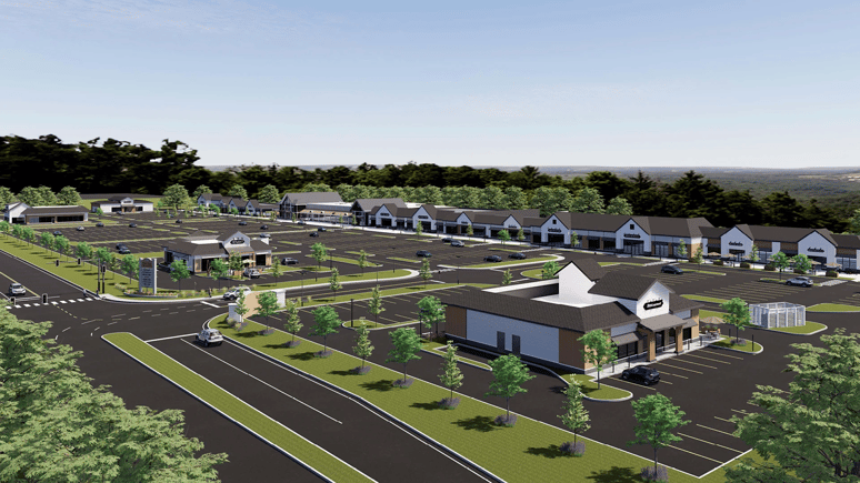 Rendering of Regency's The Shops at Stone Bridge in Cheshire, CT.