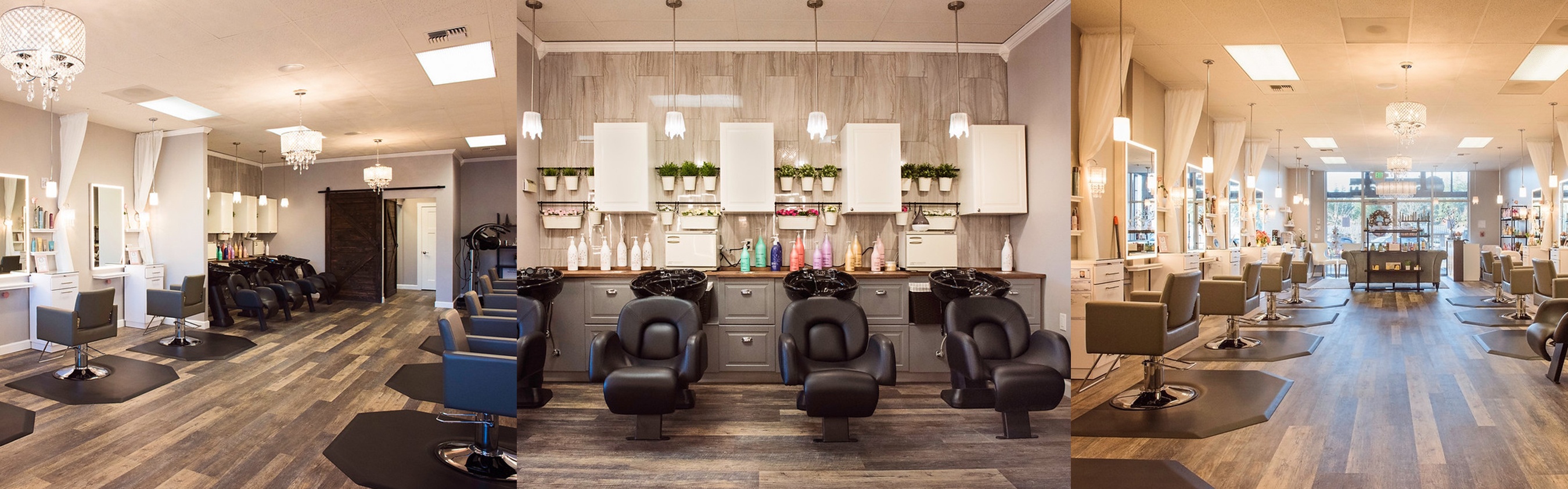 Salon chairs inside of Larissa Sofia salon