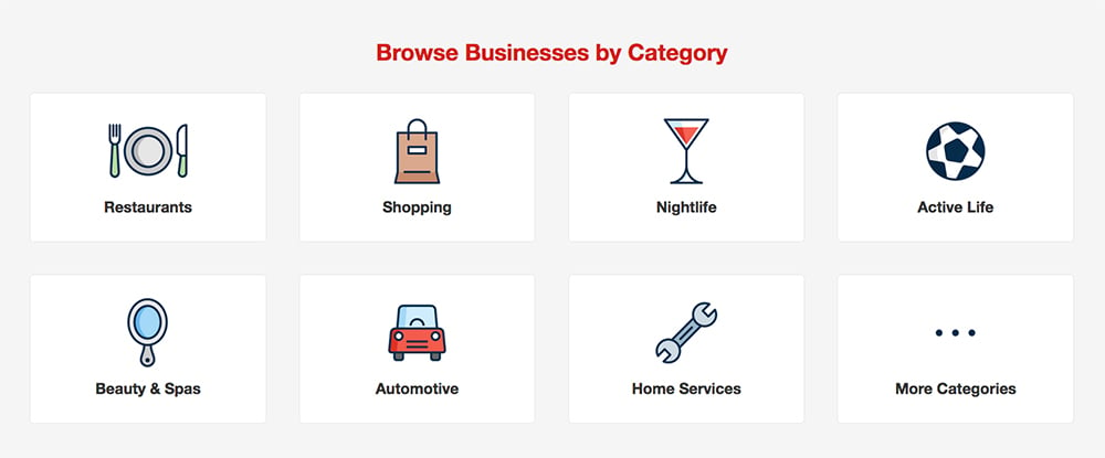 YelpCategories