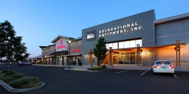 Storefronts of Petco and Recreational Equipment Inc.