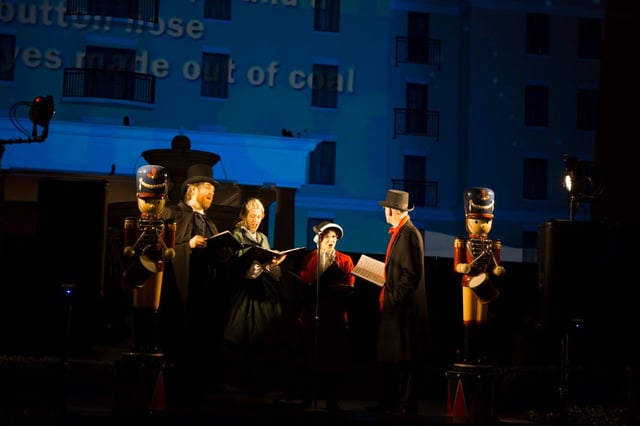 Carolers performing at the event. 