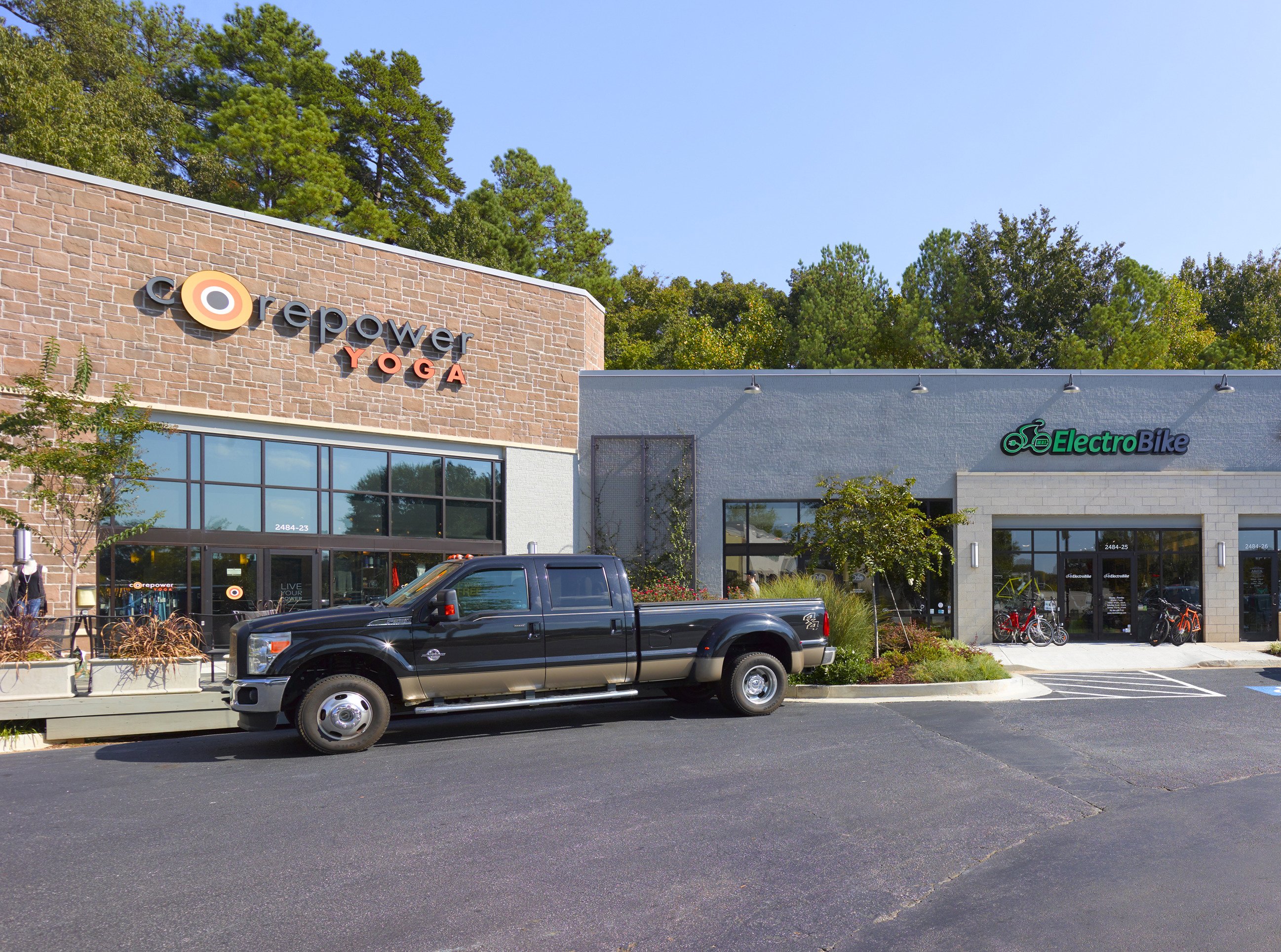 Corepower Yoga studio and Electrobike entrance 