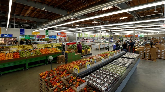 Produce section in the new Whole Foods store concept