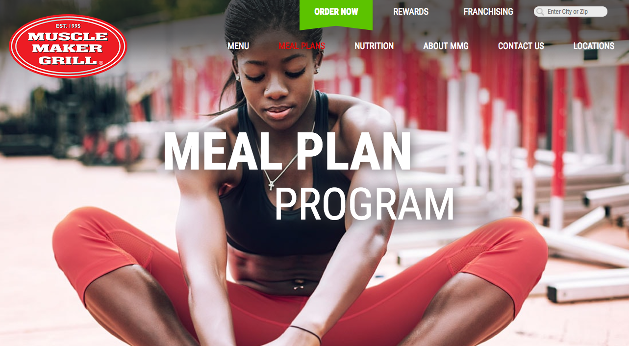Muscle Maker Grill's meal plan program. 