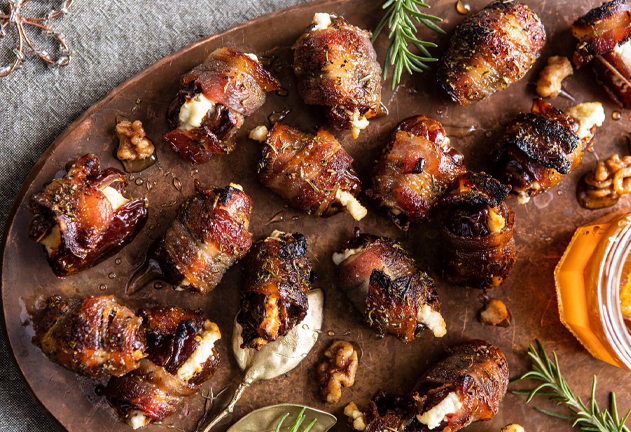 Image of Bacon-wrapped Dates with Goat Cheese