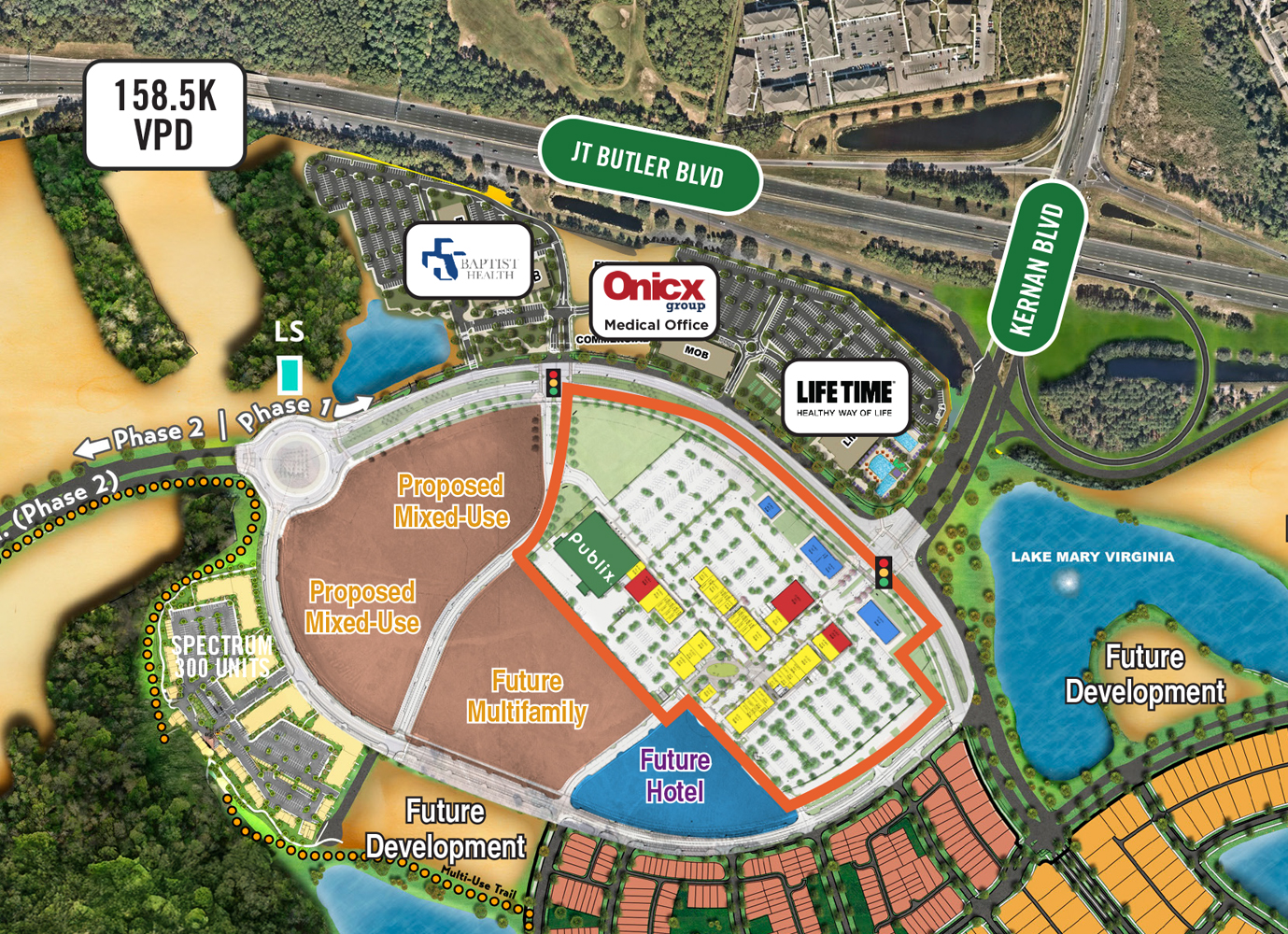 Aerial view of Seven Pines